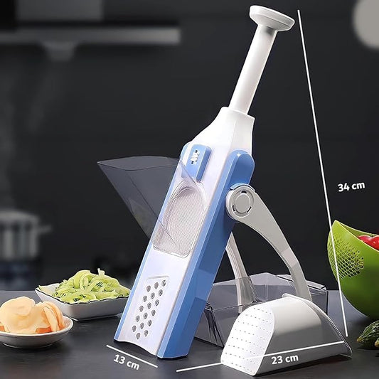 Adjustable Vegetable Slicer – Mandoline Cutter with Garlic Grinder