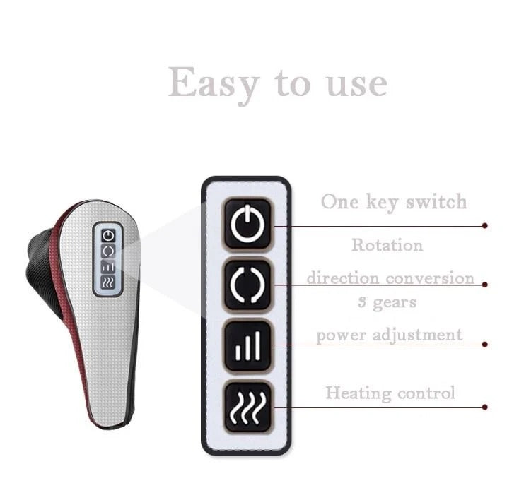 Electric Massage Pillow – Kneading Neck & Back Massager with Heat