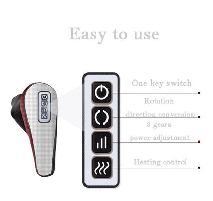 Electric Massage Pillow – Kneading Neck & Back Massager with Heat