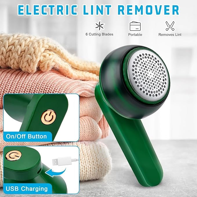 Rechargeable Lint Remover – Electric Fabric Shaver for Clothes & Sofas