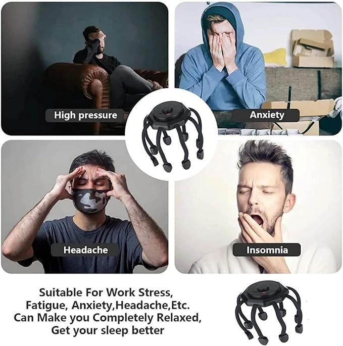 360° Head Massager – Cordless Scalp Massager with 3 Modes