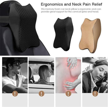 Car Neck Pillow – Memory Foam Headrest Support for Long Drives