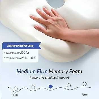 Ergonomic Memory Foam Seat Cushion – For Office Chairs & Car Seats