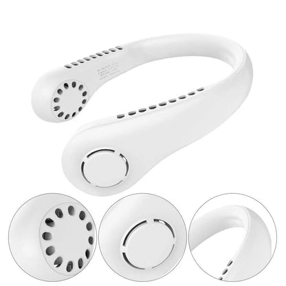 Vaneless Neck Fan – Bladeless Hands-Free Cooling, Hair-Safe & Rechargeable