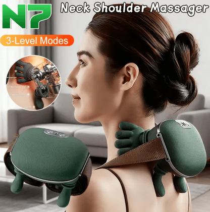 Shoulder & Neck Massager – Cordless Kneading Massager for Home & Office