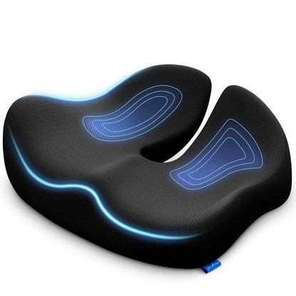 Ergonomic Memory Foam Seat Cushion – For Office Chairs & Car Seats