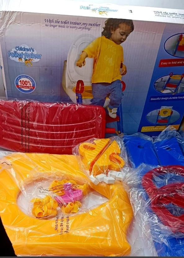Children's Toilet Training Ladder – Foldable Potty Seat with Steps