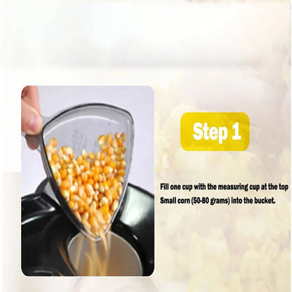 Mini Popcorn Machine – Oil-Free Hot Air Popcorn Maker for Movie Nights