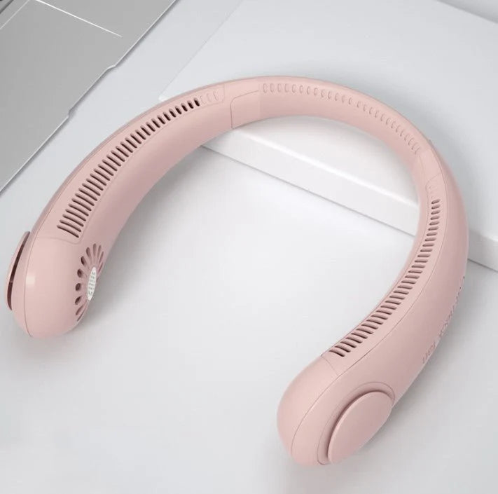 Vaneless Neck Fan – Bladeless Hands-Free Cooling, Hair-Safe & Rechargeable